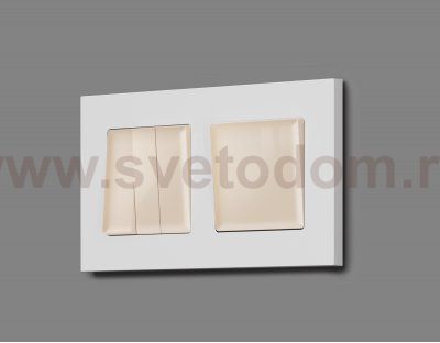 Комплект механизма 1-клавишного выключателя ALFA MA301010 Бежевый глянец QUANT Ambrella Volt