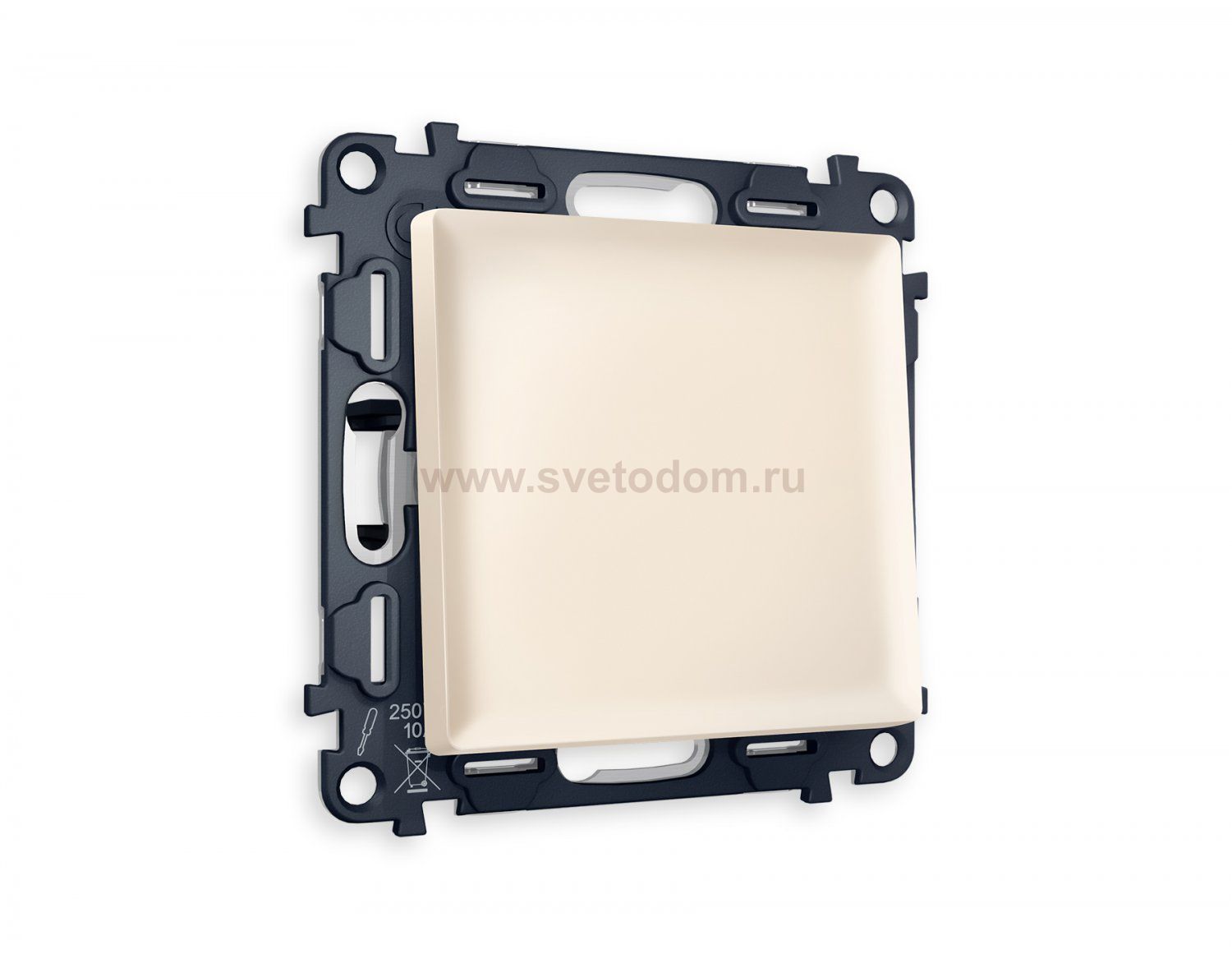 Комплект механизма 1-клавишного выключателя ALFA MA321010 Бежевый матовый QUANT Ambrella Volt