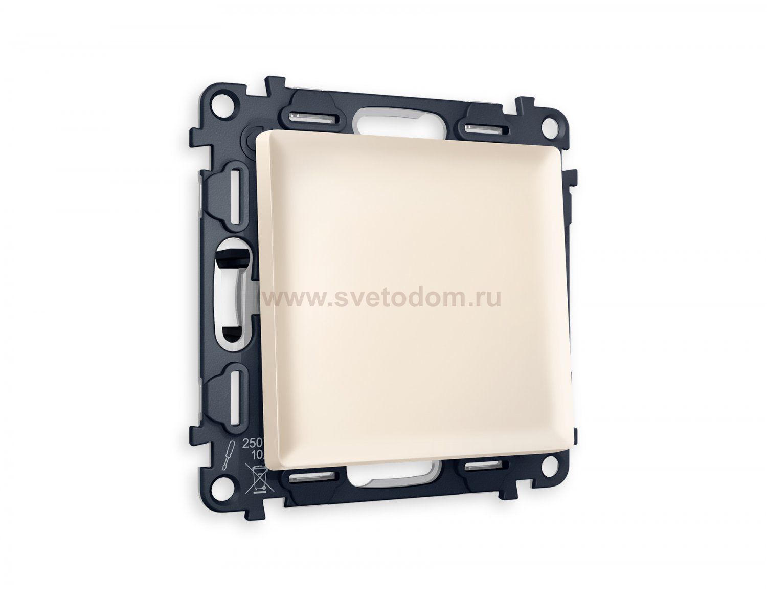 Комплект механизма 1-клавишного перекрестного выключателя ALFA MA321030 Бежевый матовый QUANT Ambrella Volt