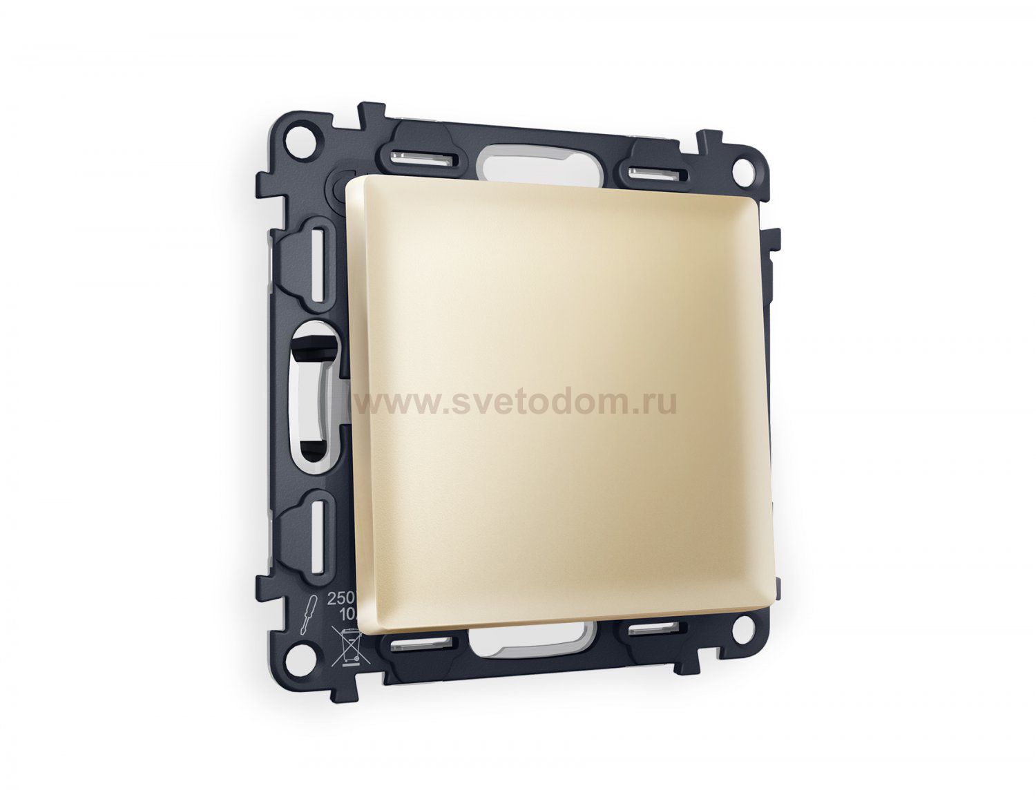 Комплект механизма 1-клавишного выключателя ALFA MA601010 Шампань QUANT Ambrella Volt