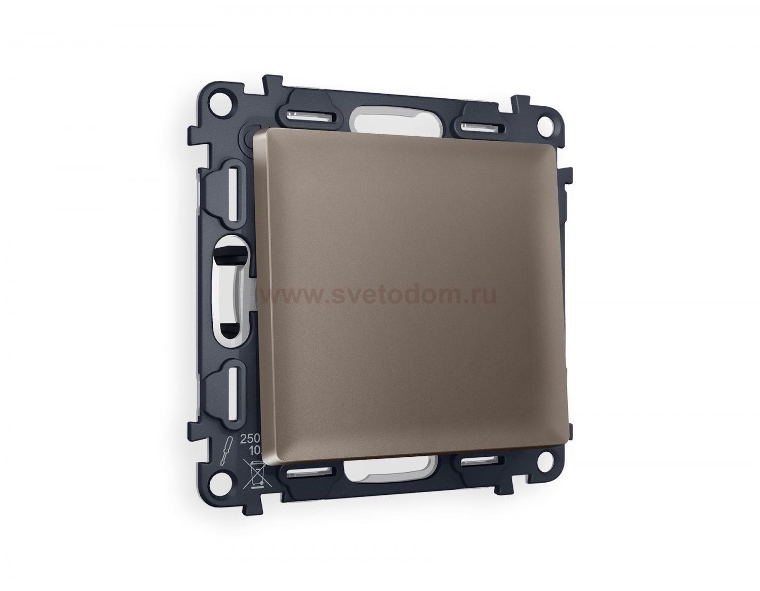 Комплект механизма 1-клавишного проходного выключателя ALFA MA631020 Темная бронза матовый QUANT Ambrella Volt