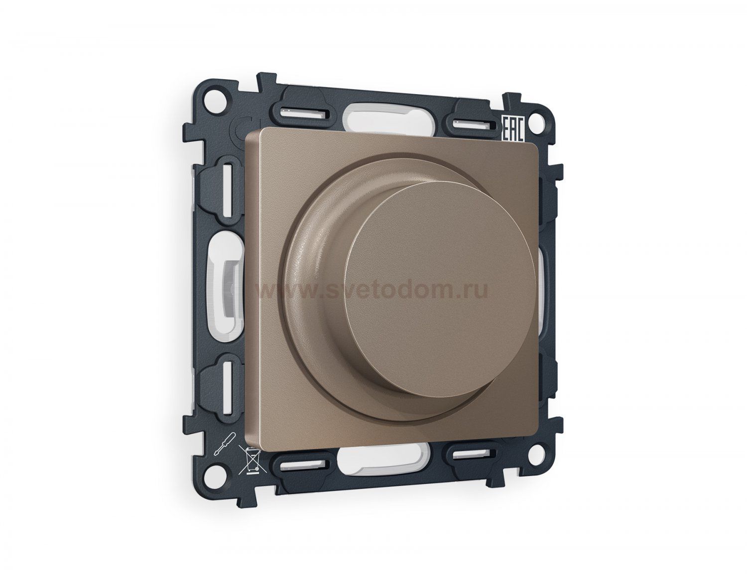 Комплект механизма светорегулятора универсального поворотно-нажимного ALFA MA635510 Темная бронза матовый 25-600W/LED 5-300W QUANT Ambrella Volt