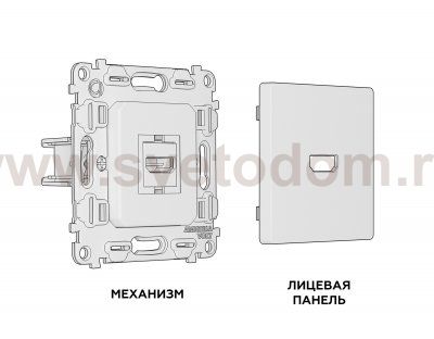 Комплект механизма розетки HDMI 2.0 ALFA MA644010 Темна бронза матовый 40V/500mA 2.0GHz 5-18Gbit/s QUANT Ambrella Volt