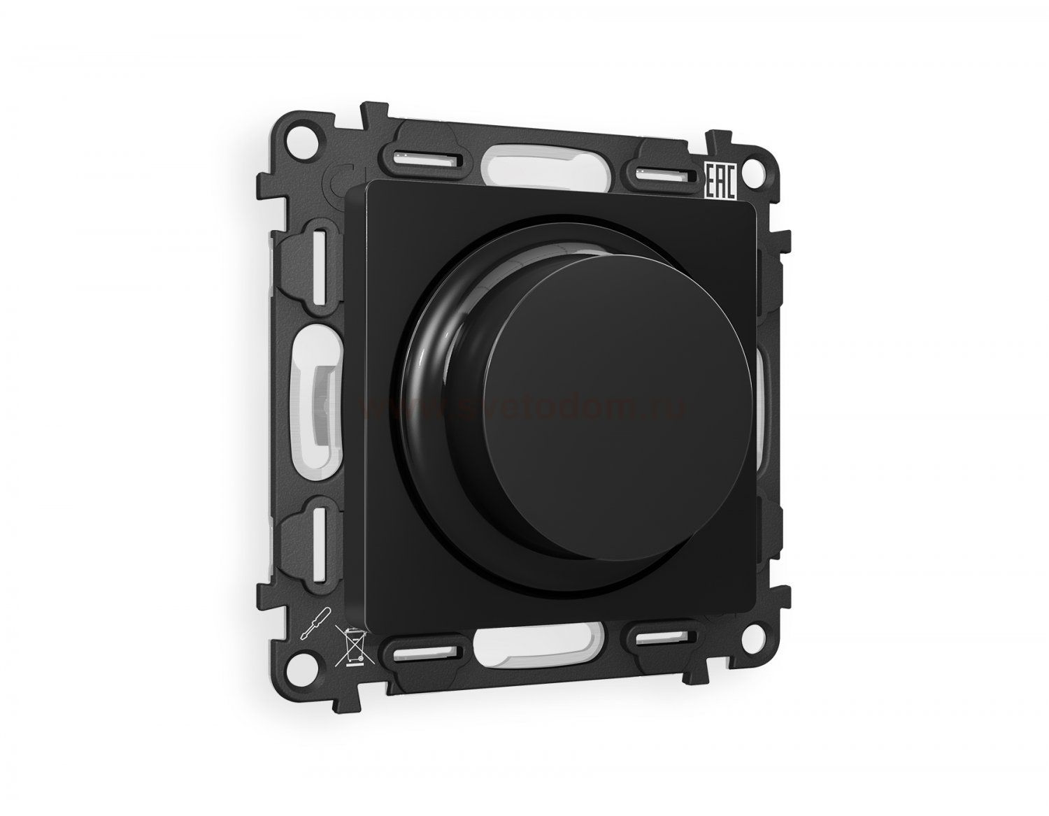 Комплект механизма светорегулятора универсального поворотно-нажимного ALFA MA805510 Черный матовый 25-600W/LED 5-300W QUANT Ambrella Volt