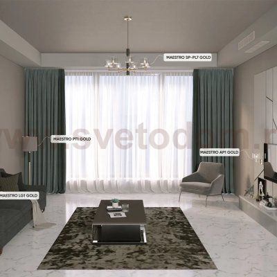 Торшер Crystallux MAESTRO PT1 GOLD MAESTRO