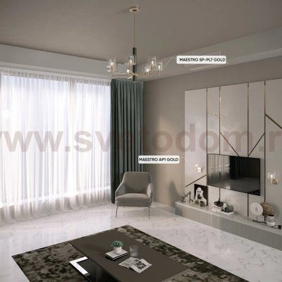 Люстра Crystallux MAESTRO SP-PL7 GOLD MAESTRO