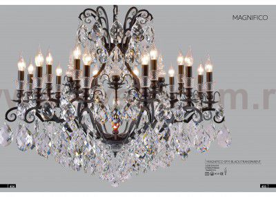 Люстра Crystal Lux MAGNIFICO SP19 BLACK/TRANSPARENT (2310/319)