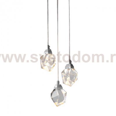 Подвесной светильник Crystal rock 3 chrome MD-020B-3 chrome Delight