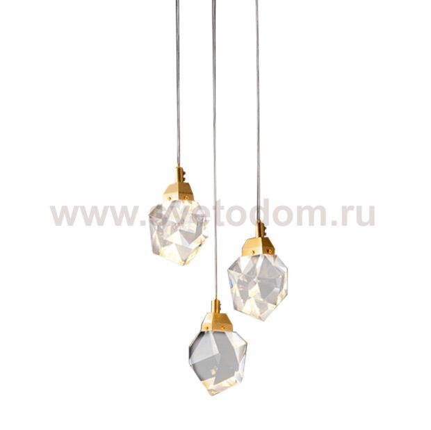 Подвесной светильник Crystal rock 3 gold MD-020B-3 gold Delight
