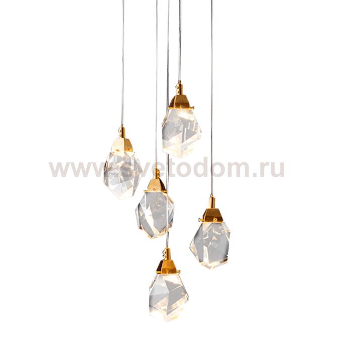 Подвесной светильник Crystal rock 5 gold MD-020B-5 gold Delight