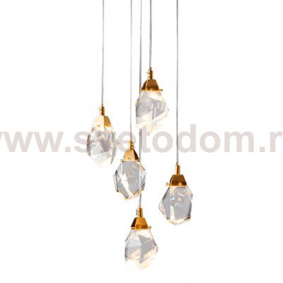 Подвесной светильник Crystal rock 5 gold MD-020B-5 gold Delight