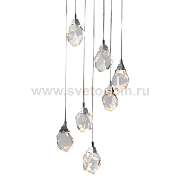 Подвесной светильник Crystal rock 7 chrome MD-020B-7 chrome Delight