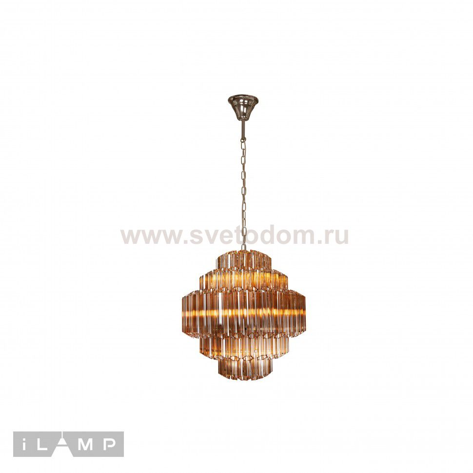 Подвесная люстра iLamp Destiny MD0267-7B CHROME+BROWN