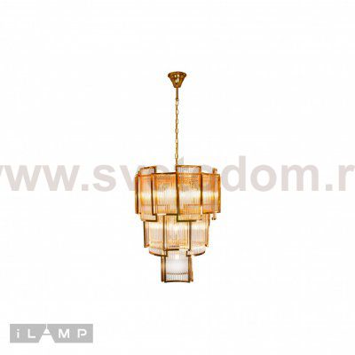 Подвесная люстра iLamp Tribeca MD0276-11C GOLD+CLEAR