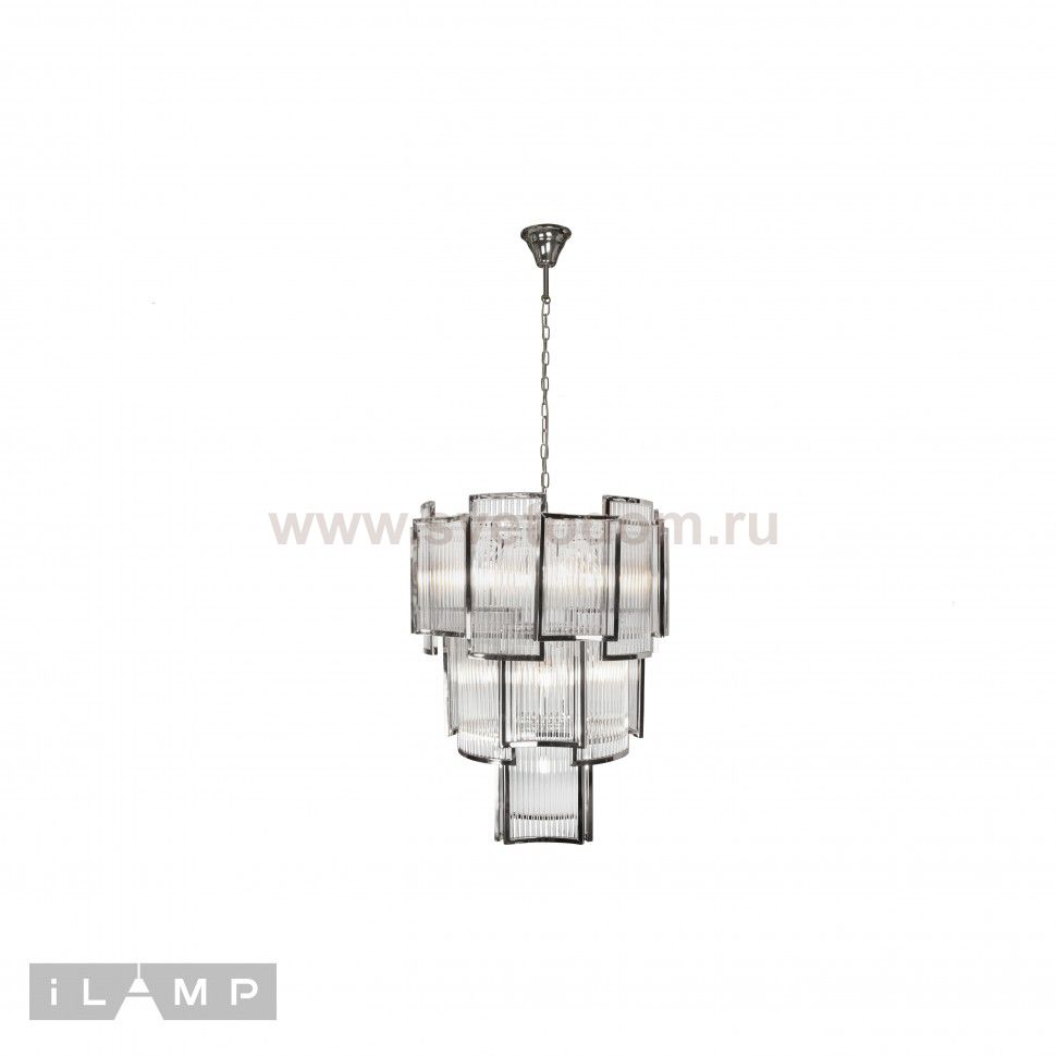 Подвесная люстра iLamp Tribeca MD0276-11 CHROME+SMOKY GRAY