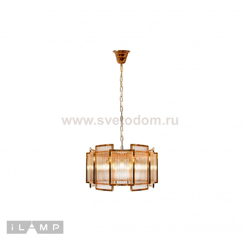 Подвесная люстра iLamp Tribeca MD0276-6A GOLD+CLEAR