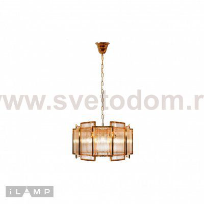 Подвесная люстра iLamp Tribeca MD0276-6A GOLD+CLEAR