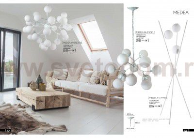 Люстра Crystal Lux MEDEA WHITE SP12 (2421/312)