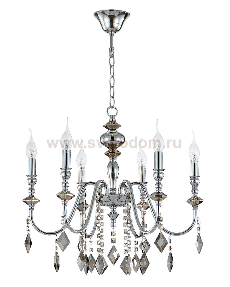 Люстра Crystal Lux MERCEDES SP6 CHROME/SMOKE (0950/306)