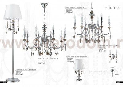 Люстра Crystal Lux MERCEDES SP6 CHROME/SMOKE (0950/306)
