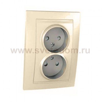 Unica Беж Розетка 2-ая з/ш 16A MGU23.063.25ZD