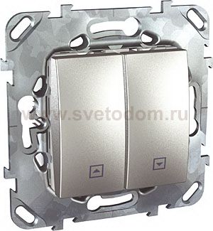 Unica Top Алюминий Выключатель жалюзийный кнопочный MGU5.207.30ZD