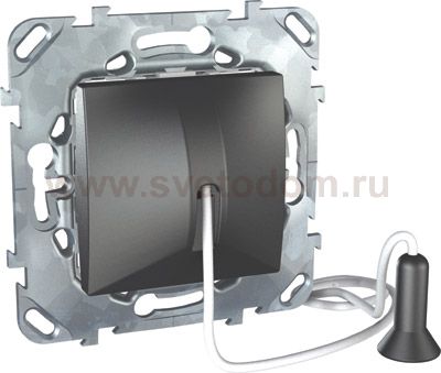 Unica Top Графит Выключатель со шнурком MGU5.226.12ZD