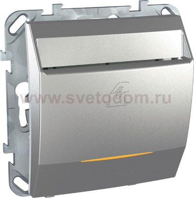 Unica Top Алюминий Выключатель карточный c задержкой отключения MGU5.540.30ZD