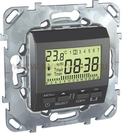 Unica Top Графит Таймер програм. недельный, 1000VA MGU5.541.12ZD