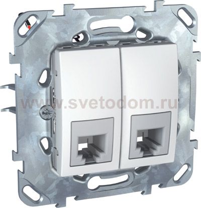 Розетка телефонная 2-ая 4 контакта MGU5.9090.18ZD