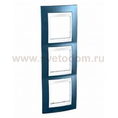 Рамка 3-ая вертик MGU6.006V.554 Голубой лед/Беж