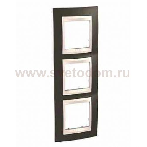 Рамка 3-ая вертикальная MGU6.006V.571 Какао/бежевый