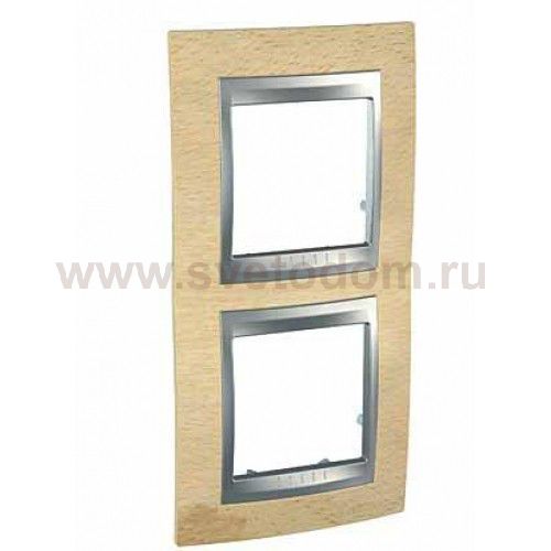 Unica Top Бук Рамка 2-ая вертикальная MGU66.004V.0M1