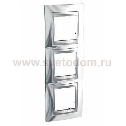 Unica Top Хром Рамка 3-ая вертикальная MGU66.006V.010