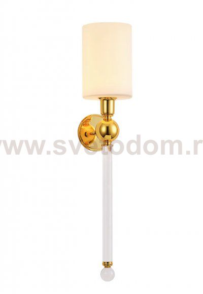 Светильник настенный бра Crystallux MIRABELLA AP1 GOLD/WHITE MIRABELLA