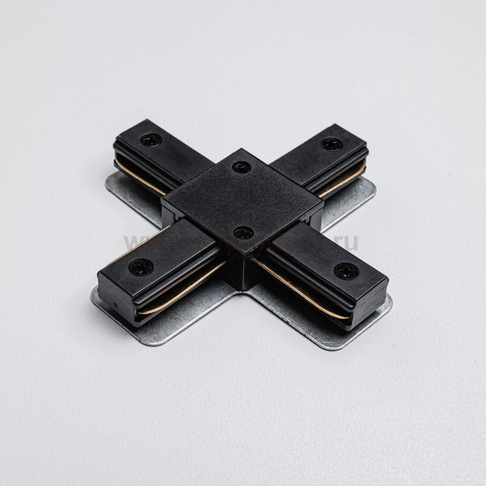 Х-коннектор для однофазного трекового шинопровода MKA-004-2 Черный Basic Mikami