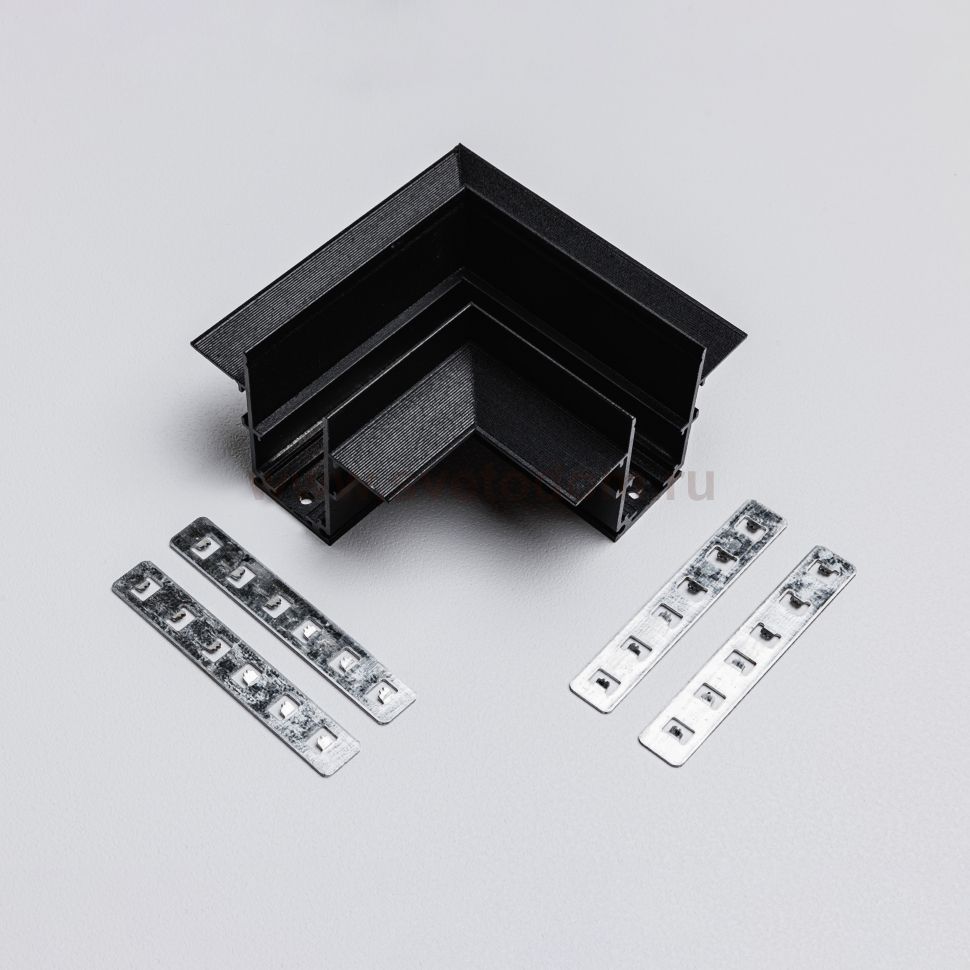 Угловой коннектор для встраиваемого магнитного трекового шинопровода MKA-2R-CC-B Черный  Terra  Mikami