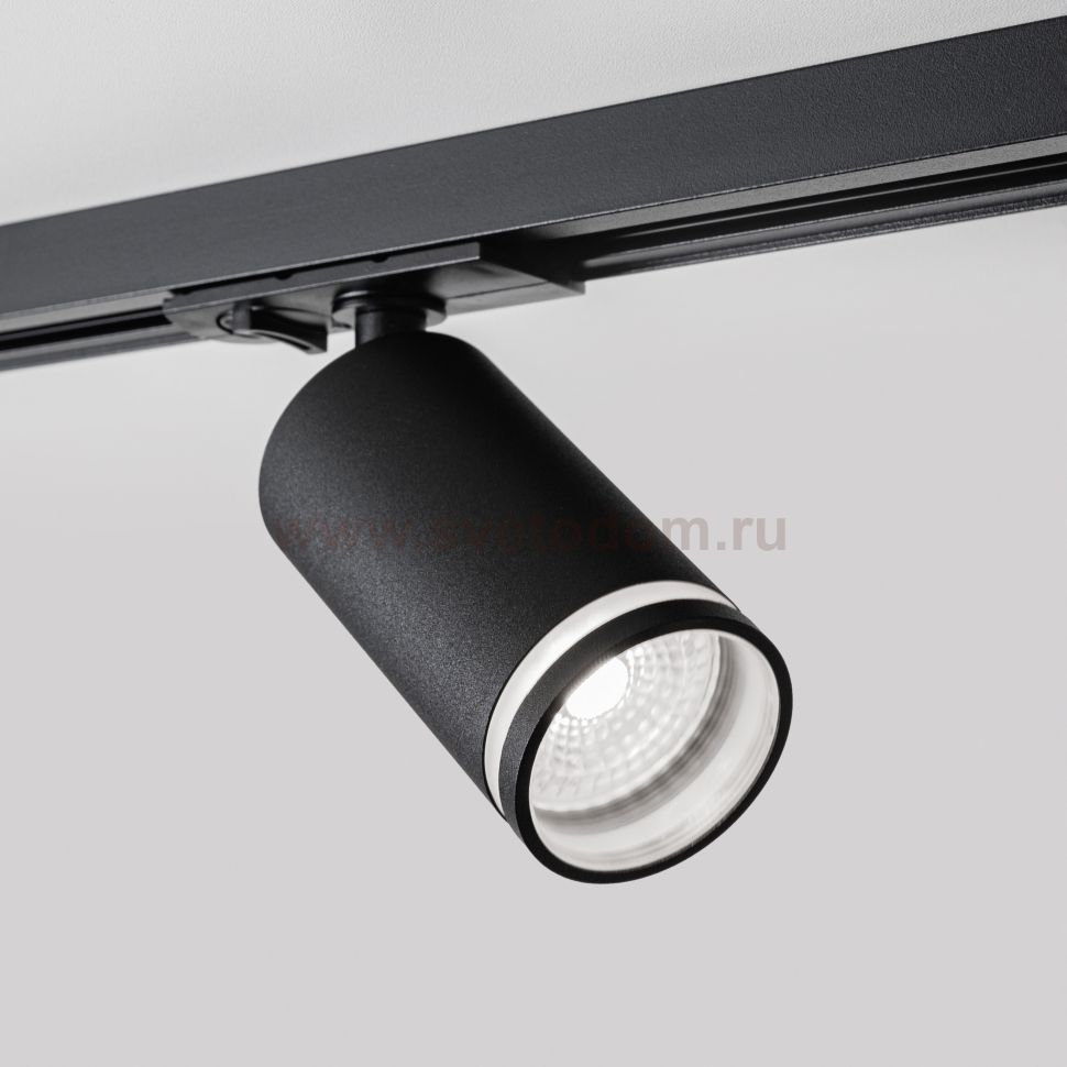 Однофазный трековый светильник под лампу GU10 MKL-2-GU10-B Черный Lotus Ring Mikami