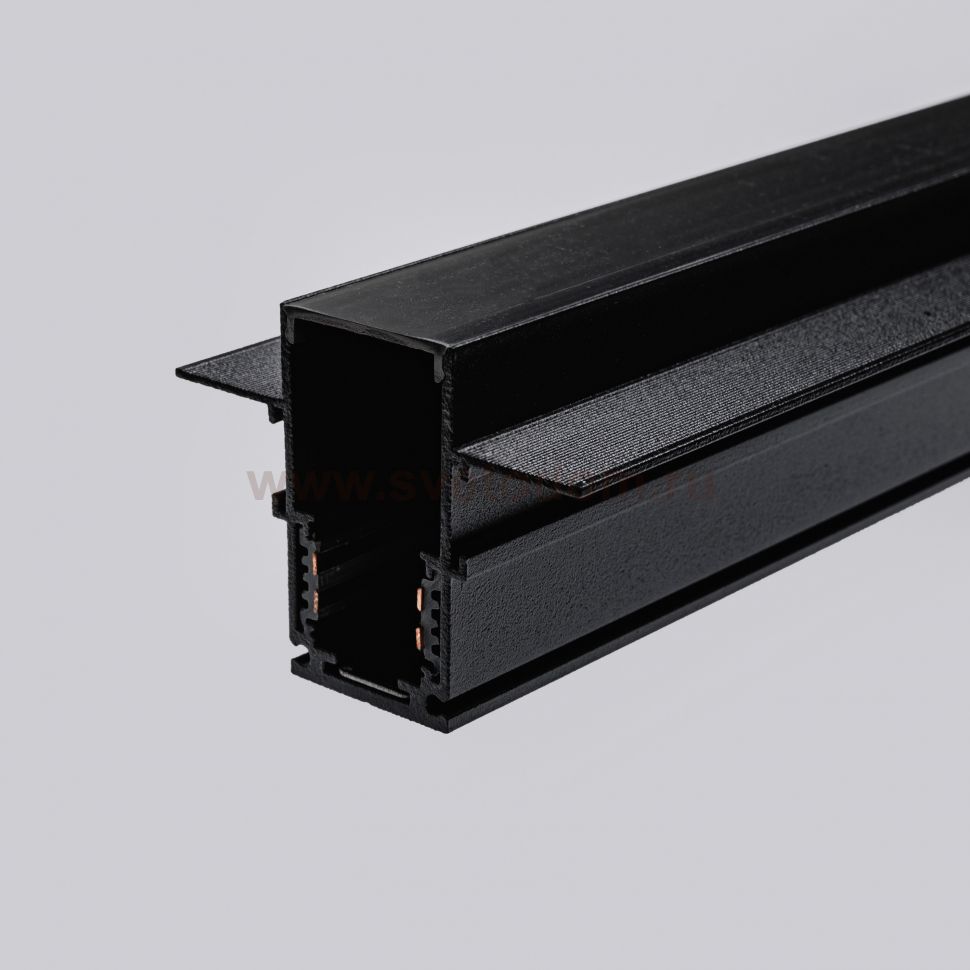 Магнитный встраиваемый трековый шинопровод MKT-2R-100-B 1м Черный  Terra  Mikami