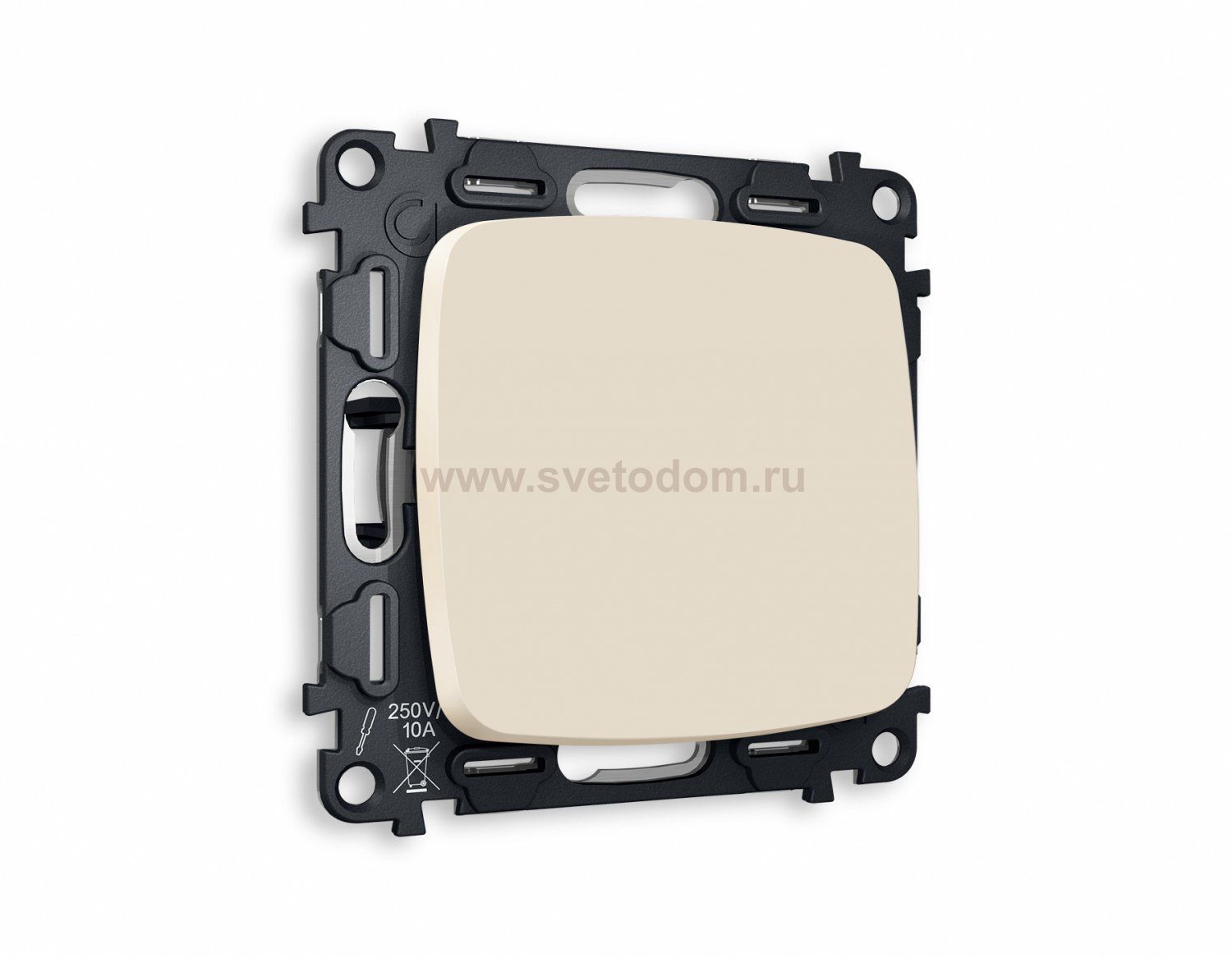 Комплект механизма 1-клавишного выключателя OMEGA MO321010 Бежевый матовый QUANT Ambrella Volt