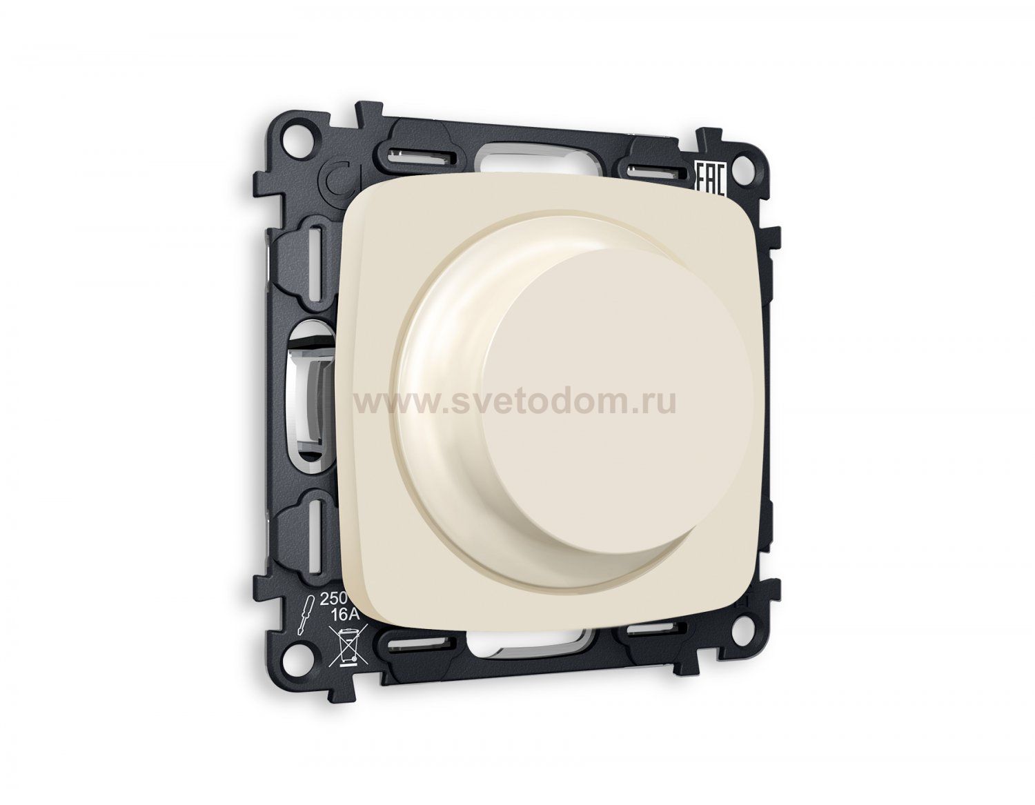 Комплект механизма светорегулятора универсального поворотно-нажимного OMEGA MO325510 Бежевый матовый 25-600W/LED 5-300W QUANT Ambrella Volt