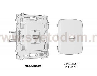 Комплект механизма розетки HDMI 2.0 OMEGA MO374010 Серо-бежевый матовый 40V/500MO 2.0GHz 5-18Gbit/s QUANT Ambrella Volt