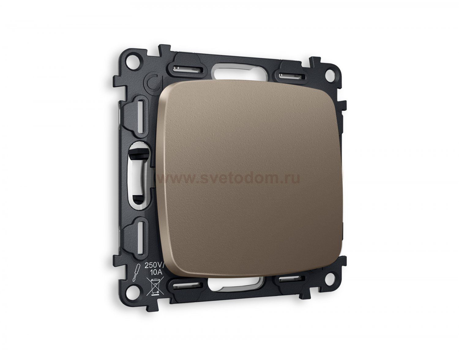 Комплект механизма 1-клавишного выключателя OMEGA MO631010 Темная бронза матовый QUANT Ambrella Volt