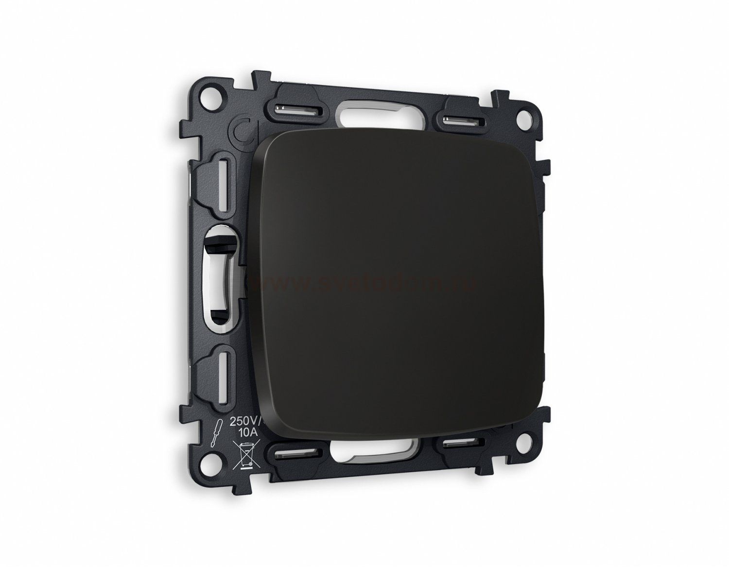 Комплект механизма 1-клавишного выключателя OMEGA MO801010 Черный матовый QUANT Ambrella Volt