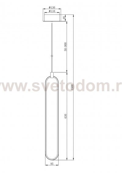 Подвесной светильник Maytoni MOD017PL-L13G Chain