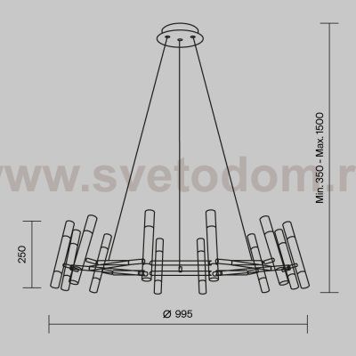 Подвесной светильник Maytoni MOD031PL-24B Vigo