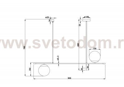 Подвесной светильник Maytoni MOD048PL-02G Nostalgia