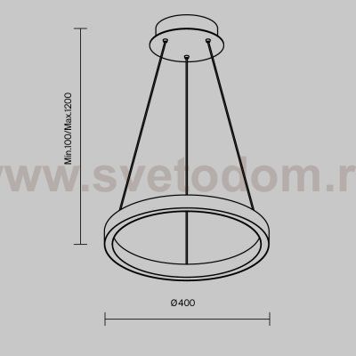 Подвесной светильник Maytoni MOD058PL-L22WK Rim