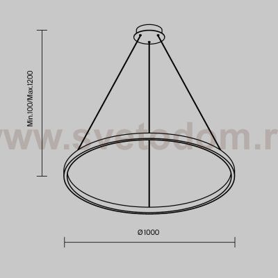 Подвесной светильник Maytoni MOD058PL-L54BK Rim