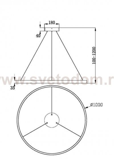 Подвесной светильник Maytoni MOD058PL-L54BS3K Rim